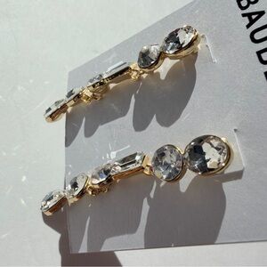 Baublebar Elegant Gold and Silver Crystal Earrings drop